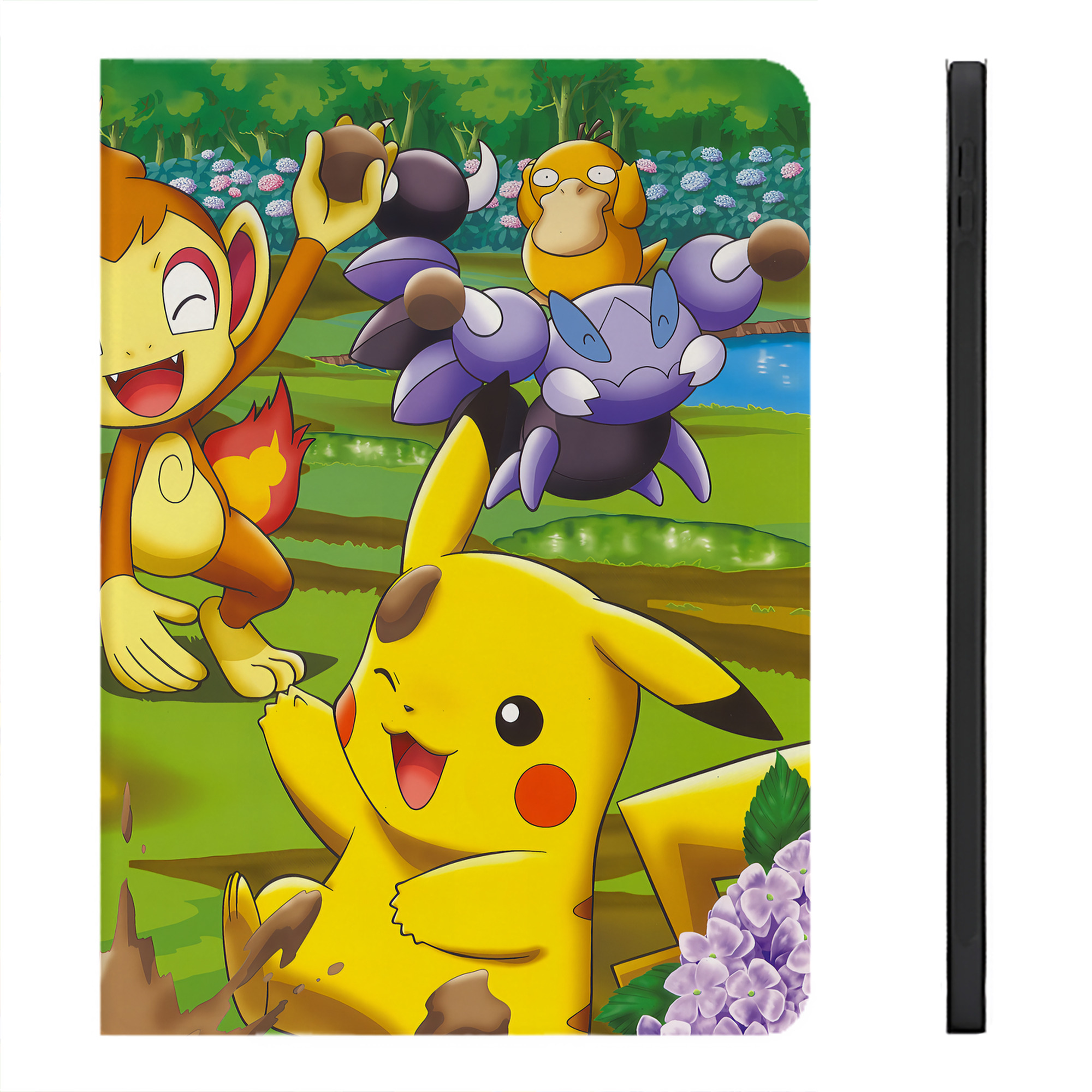 （画像用） ポケットモンスター Pokémon IPadケース ペンホルダー付き ブックスタイルデザイン